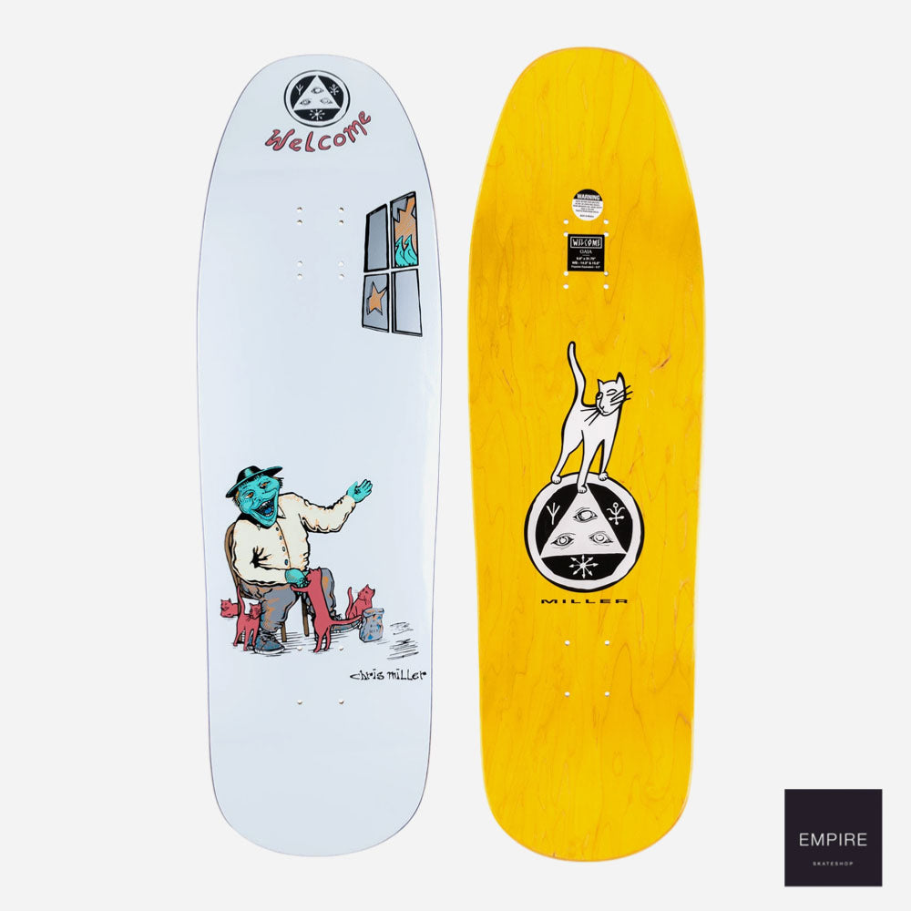 Welcome skateboards' Bird Feeder "Chris Miller Pro Model on Gaia - White