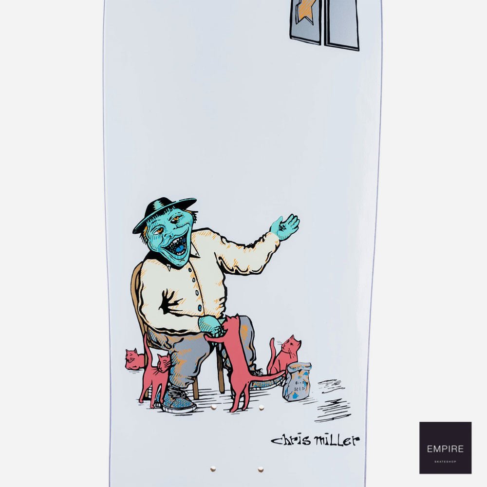 Welcome skateboards' Bird Feeder "Chris Miller Pro Model on Gaia - White