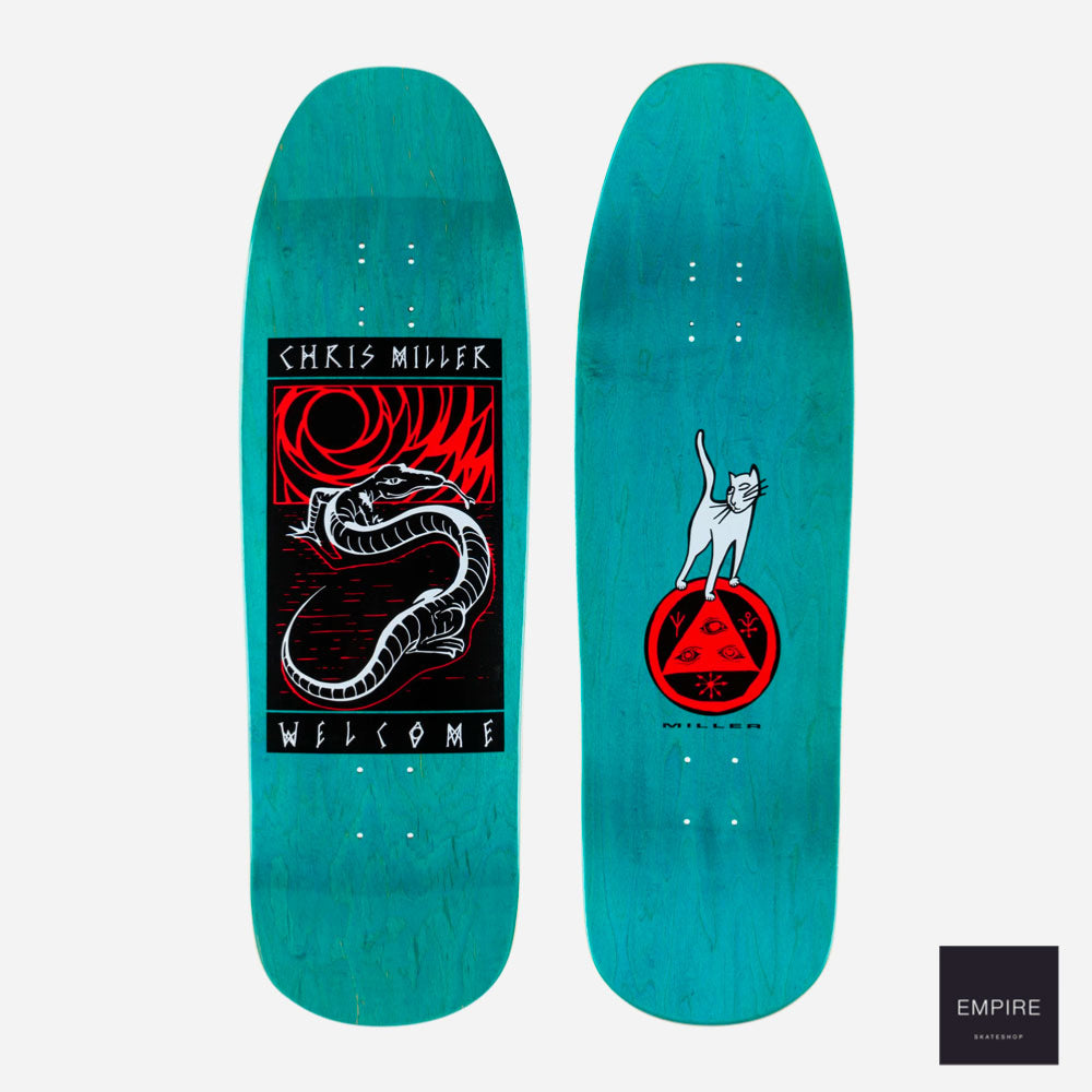 Welcome skateboards '' MILLARD LIZARD "Chris Miller Pro Model on Gaia - Teal