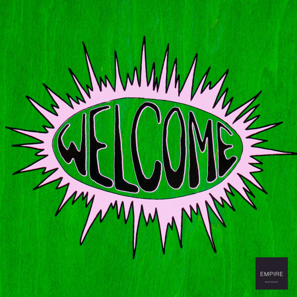 Welcome skateboards '' transcende "on son of moontrimmer - gold foil