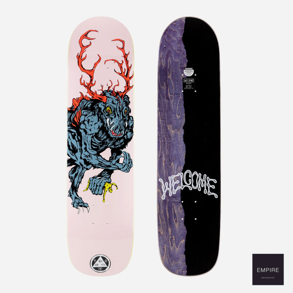 Welcome skateboards' wendigo "on bunyip - pink
