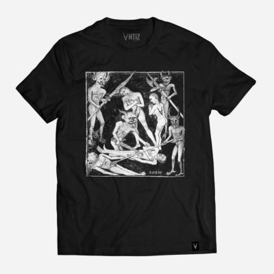Antiz Skateboards - Hades Tee - Black - White