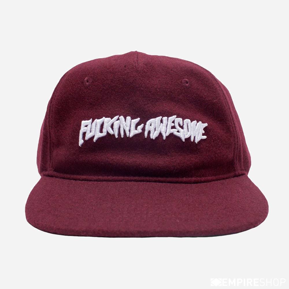 Fucking Awesome Wool Classic Logo Hat - Burgundy