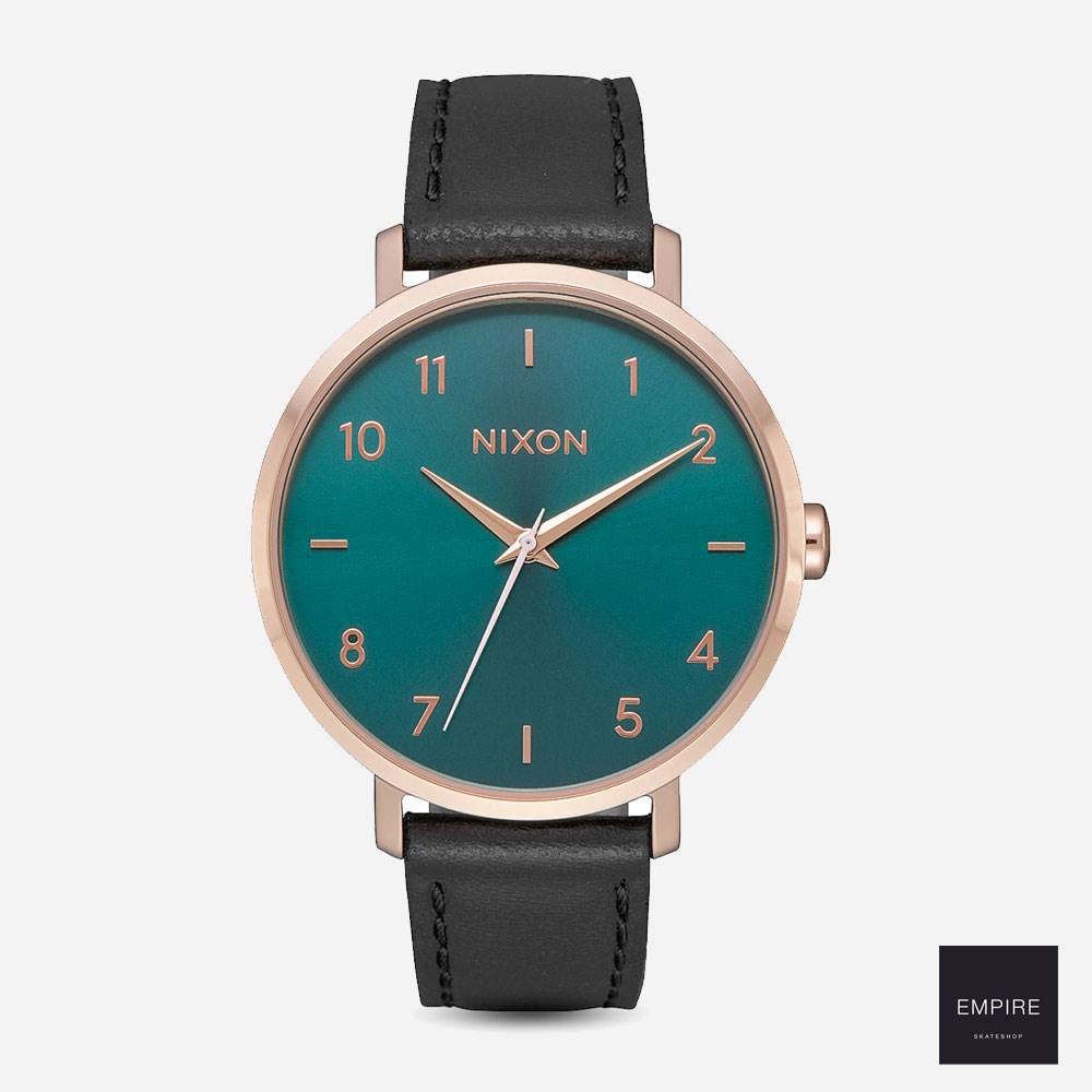 NIXON ARROW LEATHER - Rose gold Emerald
