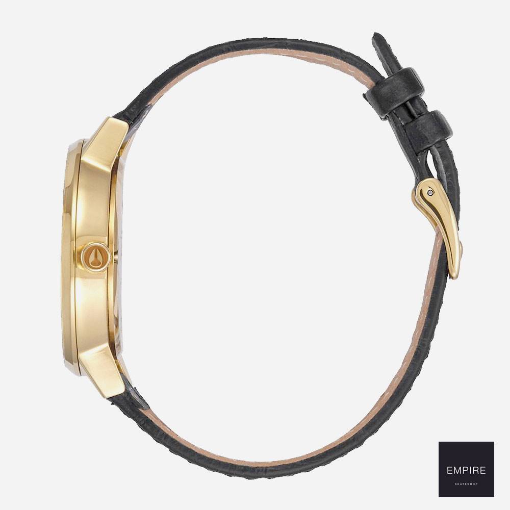 Nixon Kensington Leather - Gold Black Gator