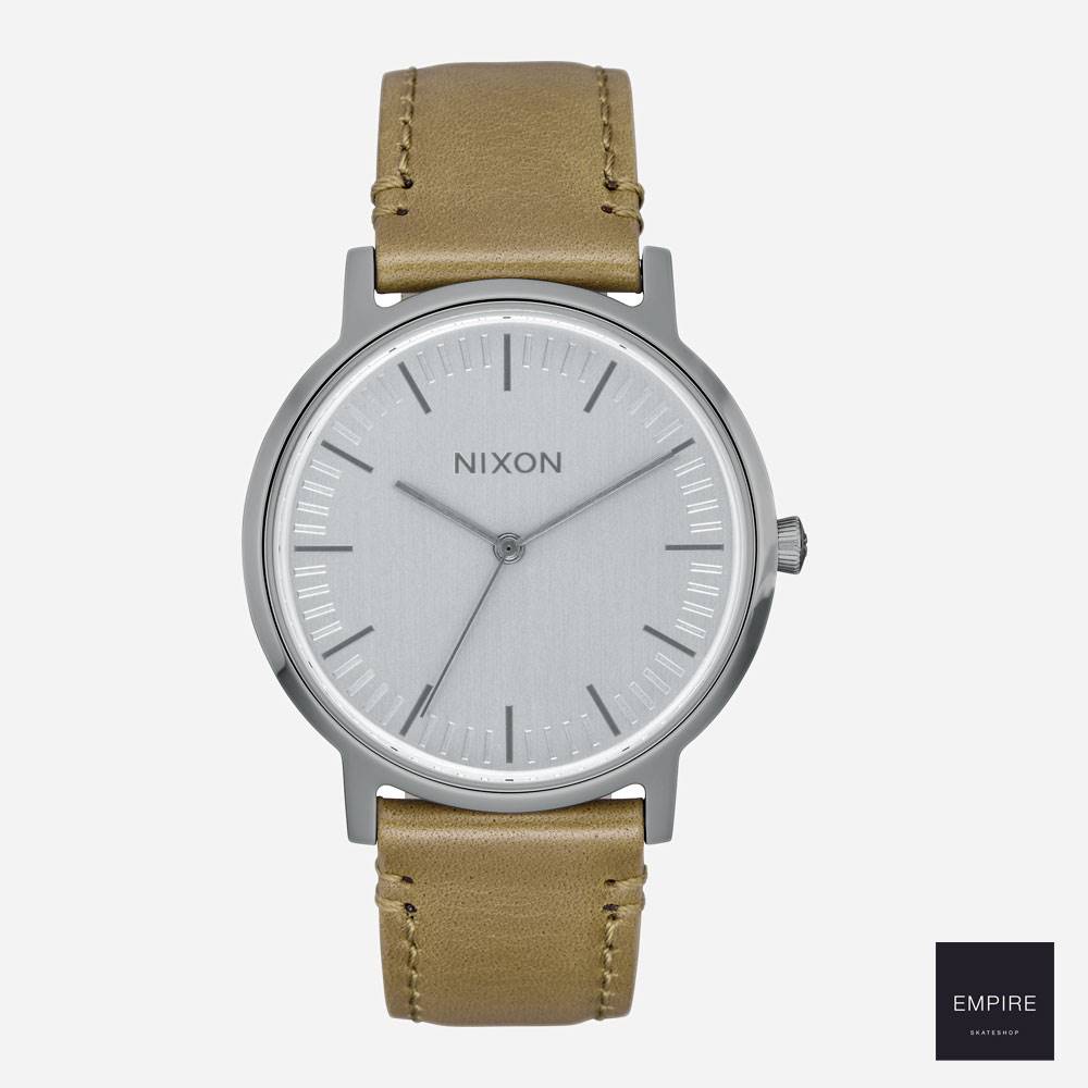 NIXON PORTER 35 LEATHER - Gunmetal taupe
