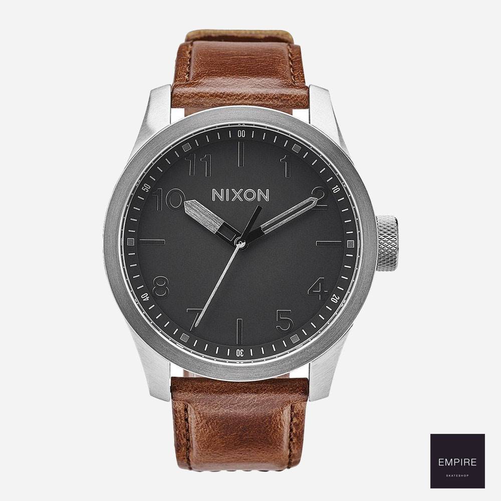 Nixon Safari Leather - Silver Black Brown