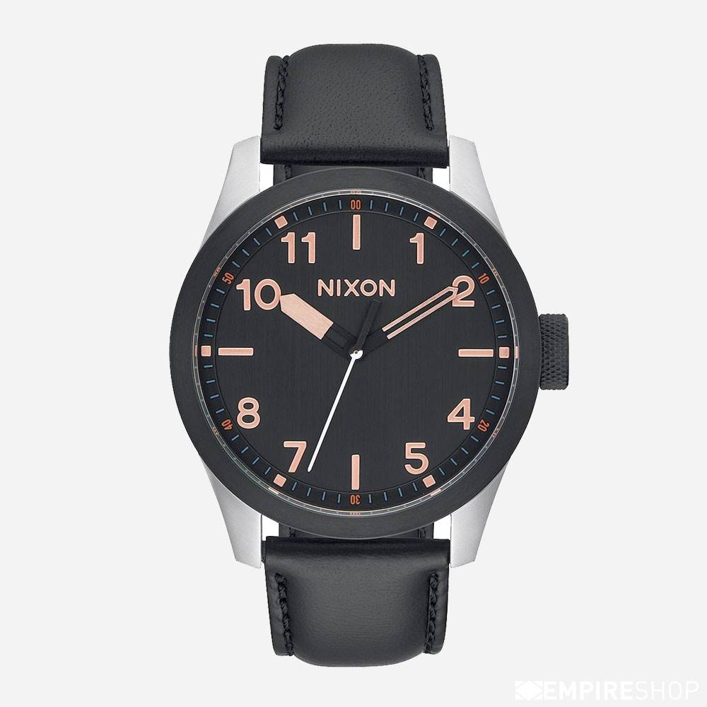 Nixon Safari Leather - Black Rose Gold