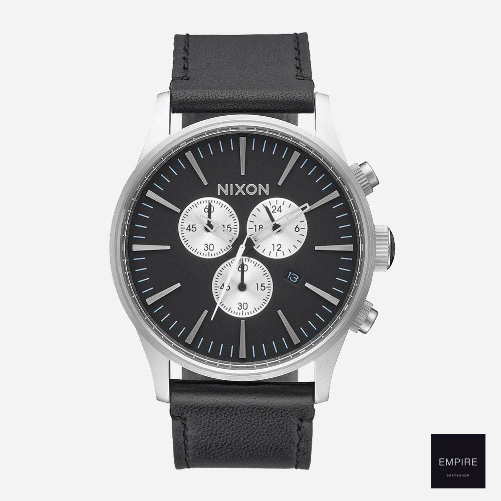 Nixon Sentry Chrono Leather - Black