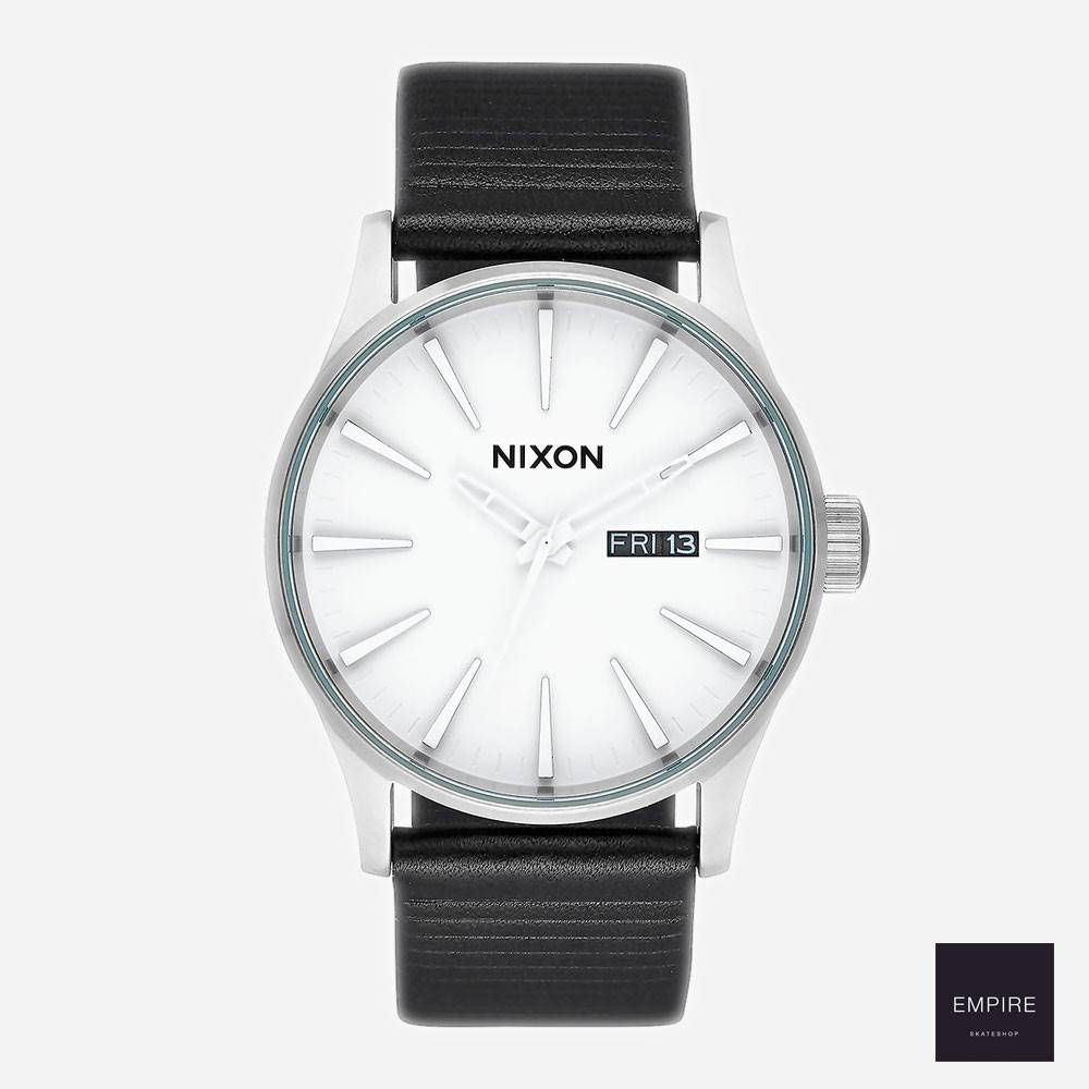 Nixon Sentry Leather - White Silver Black