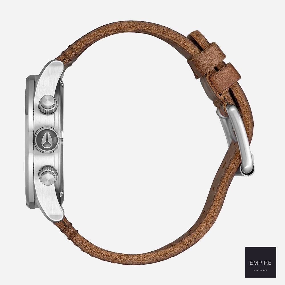 Nixon Sentry Chrono Leather - Sky Blue Taupe