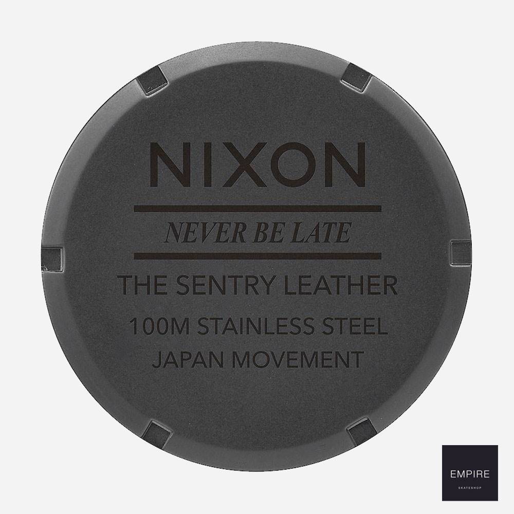 Nixon The Sentry Leather - Matte Black Gold