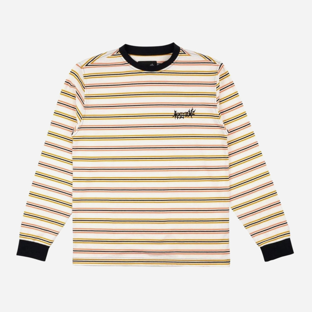 Welcome skateboards - Palmer Striped Yarn -Dyed L -S Knit - Bone