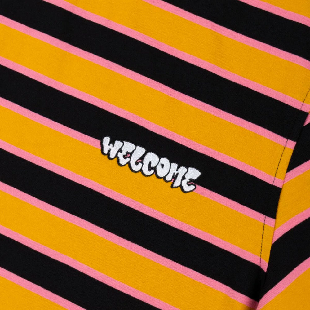 Welcome skateboards - Cooper Striped Yarn -Dyed S -S -Knit - Gold