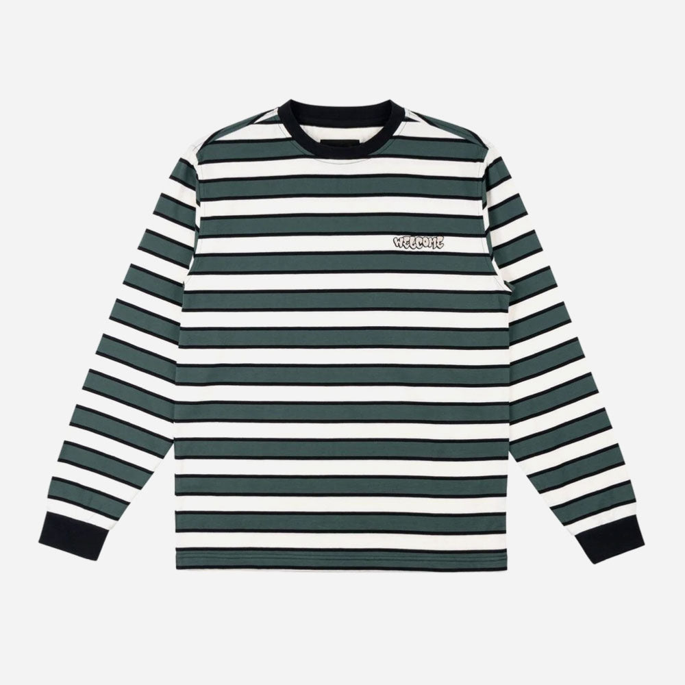 Welcome skateboards - Cooper Stiped Yarn -Dyed L -S Knit - Spruce